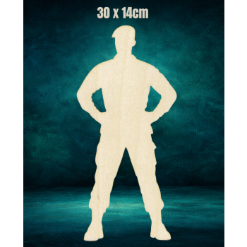 Żołnierz 30cm (komandos) obrys, sklejka 3mm